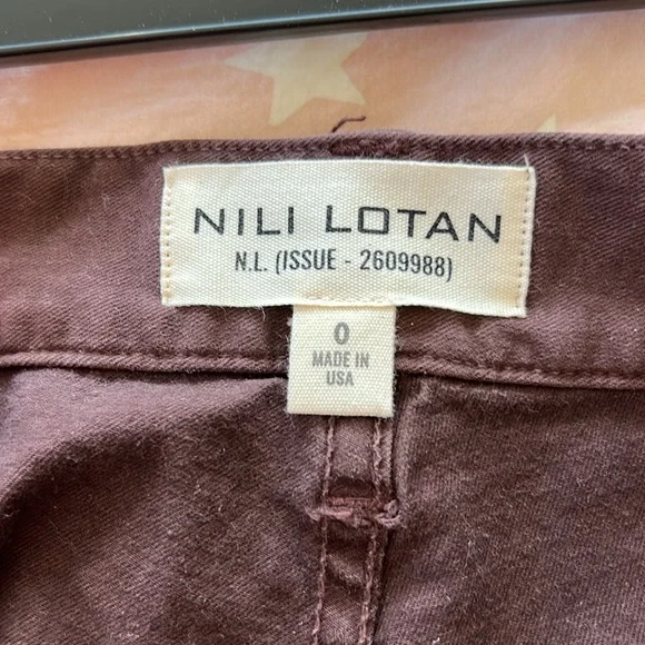 Nili Lotan Shon Pant  size 0 Oxblood - Picture 6 of 7
